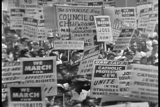 The 1963 March on Washington civil rights rally.
