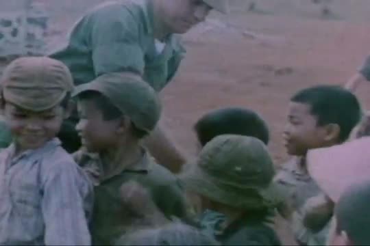 An army chaplain hears confessions from soldiers during the Vietnam War.