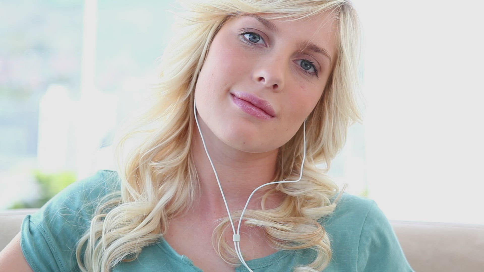 219716414 / Girl / Looking / Listening Music