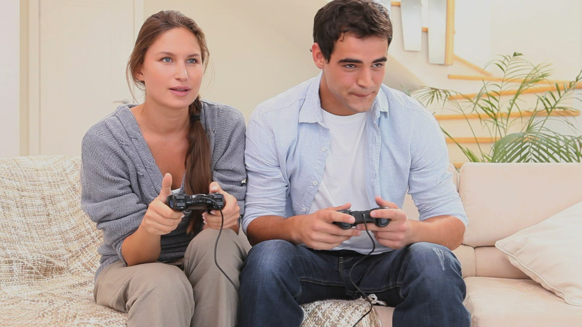 792944593 / Couple / Playing / Video Game Console