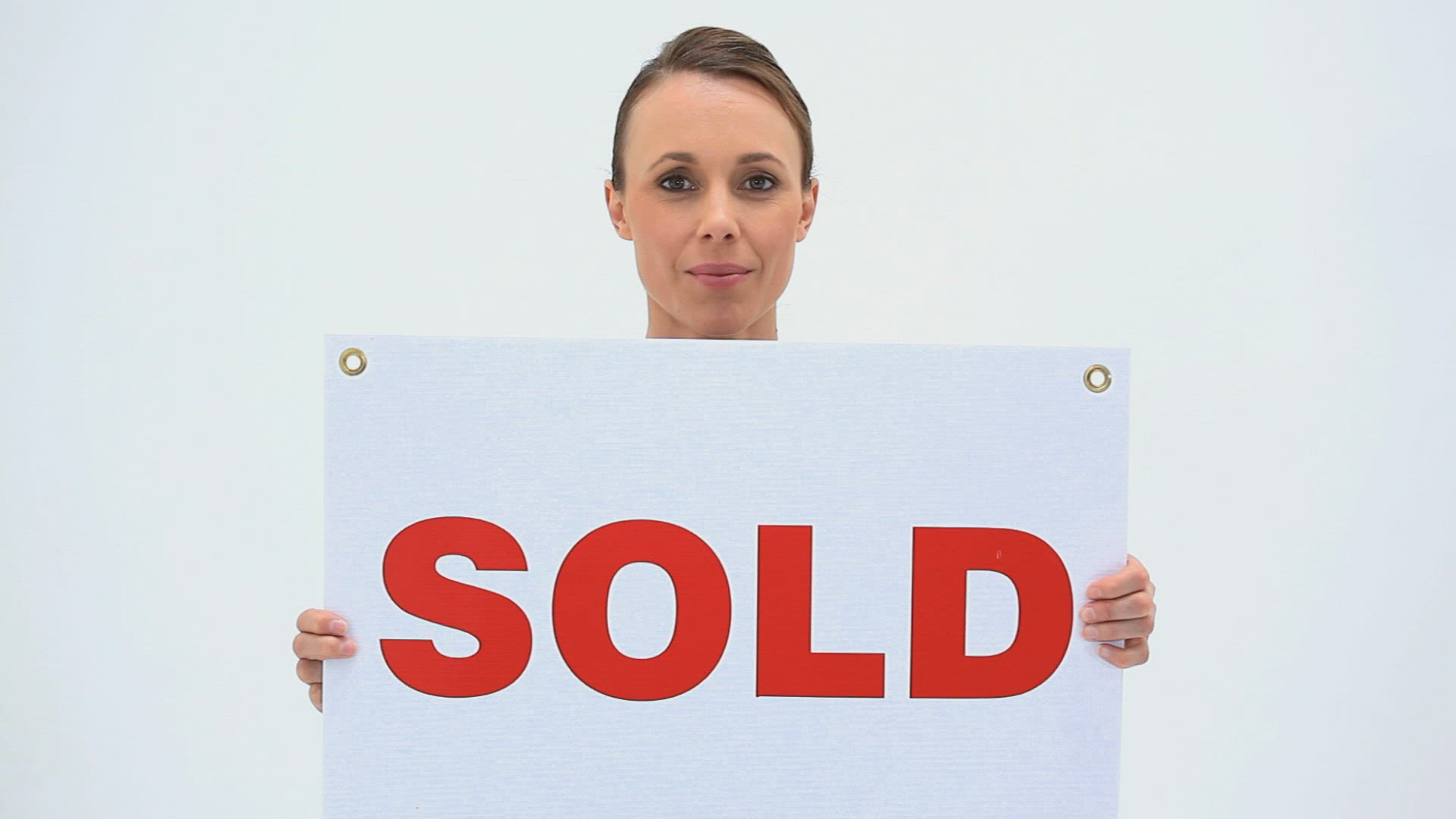 845462747 / Woman / Sign / Selling / Luring