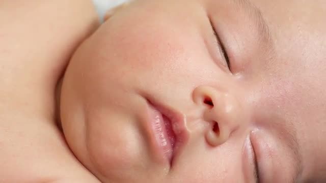 lose up of a sleeping baby