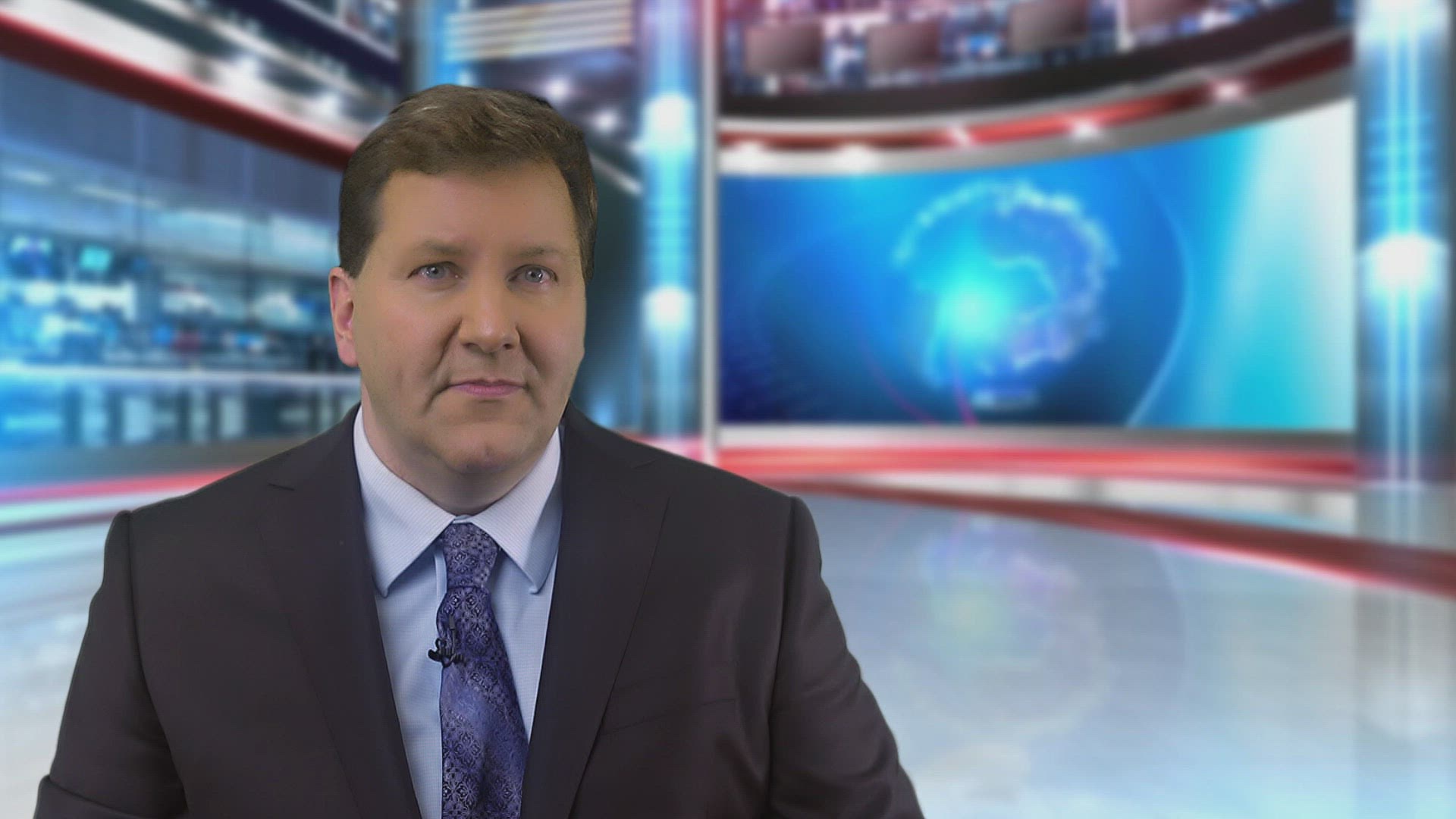 789678474 / Newsreader / Television Studio