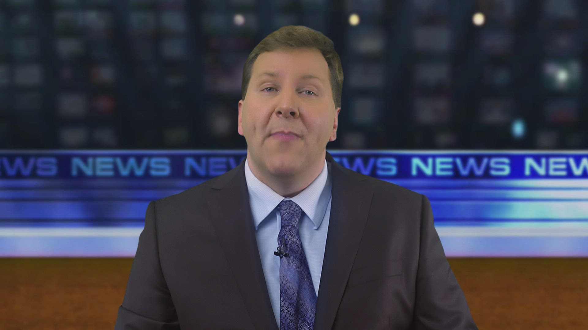 816478305 / Newsreader / Television Studio