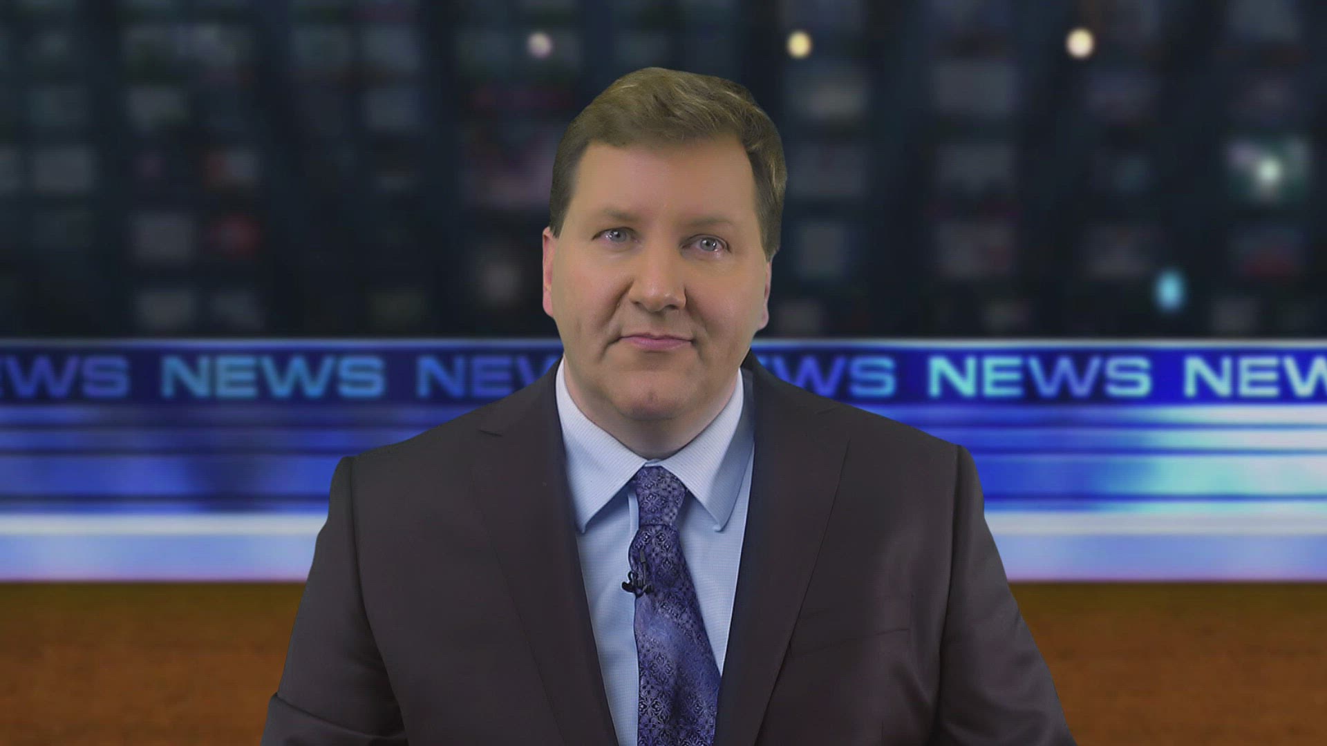 819687800 / Newsreader / Television Studio
