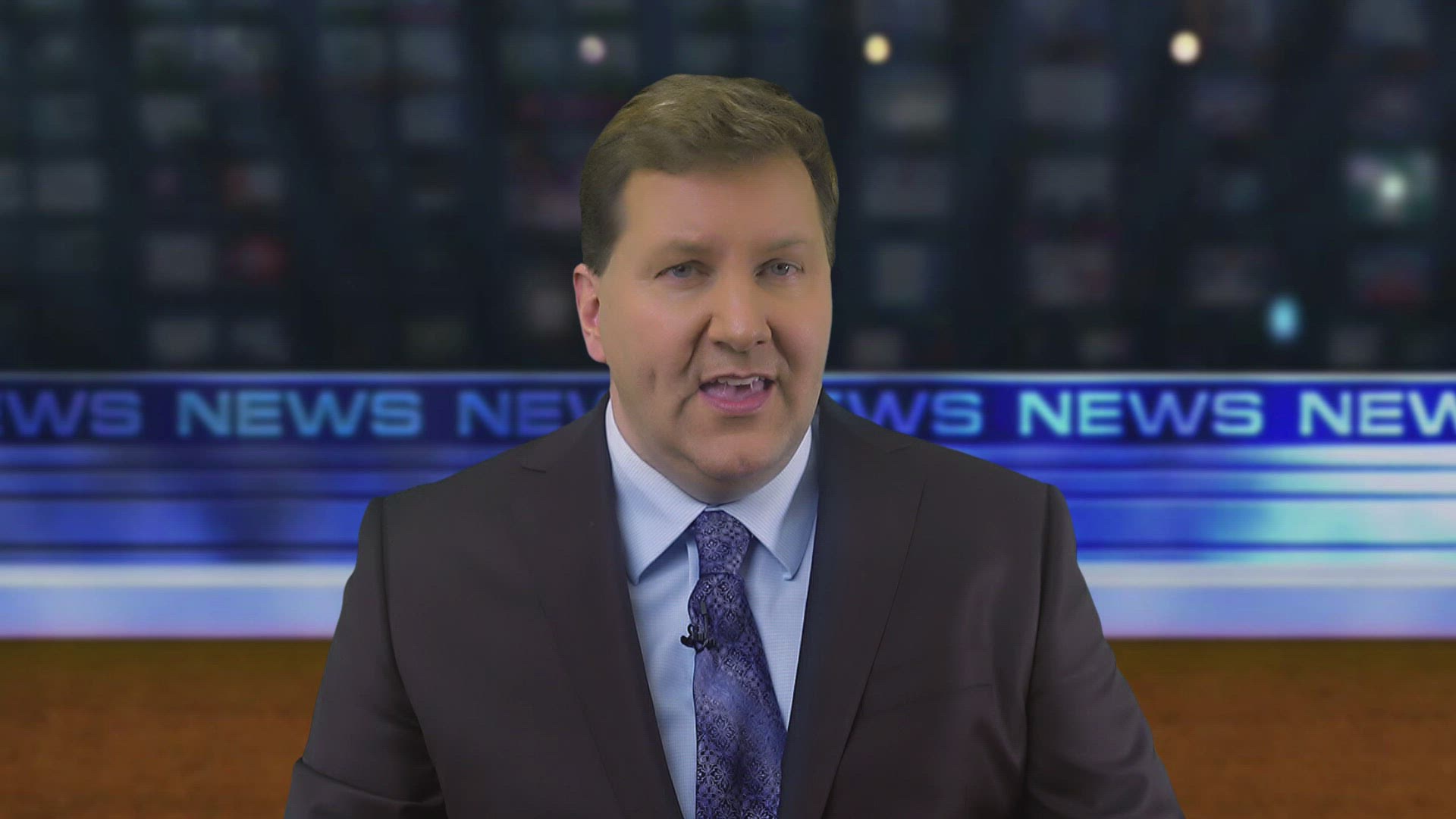 714710175 / Newsreader / Television Studio