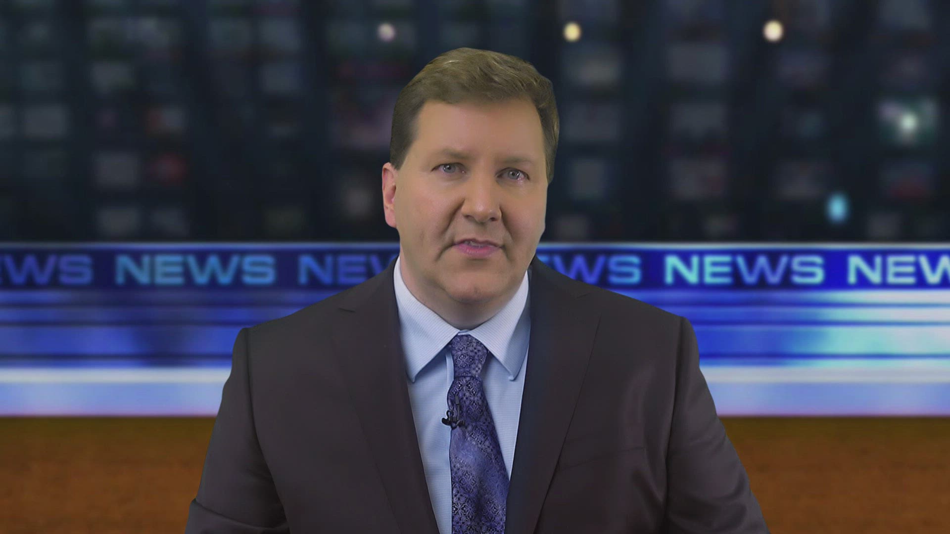 956068936 / Newsreader / Television Studio