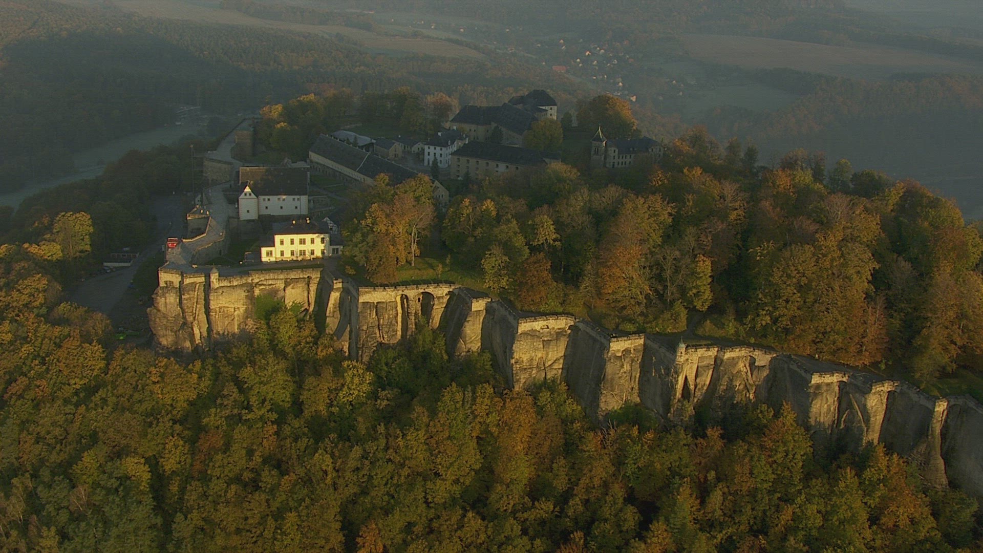 138896308 / Königstein Fortress / Saxonia / Germany / Aerial