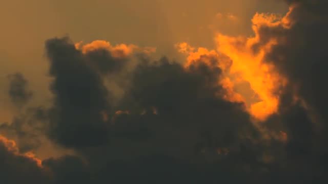 Setting Sun Behind Volcanic Steam