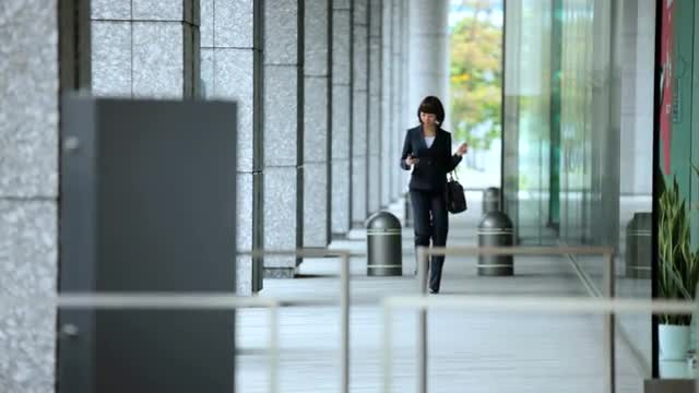 American Asian Japanese Girl Corporate Business Smart Phone Hotspot  