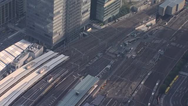 Aerial Metropolis Tokyo Rail Station Marunouchi Shinkansen 
