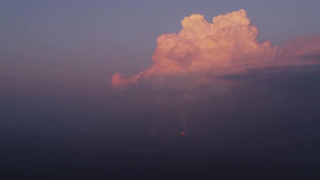 Aerial Sunset Volcanic Lava Heat Steam Holuhraun Eruption Travel Iceland 
