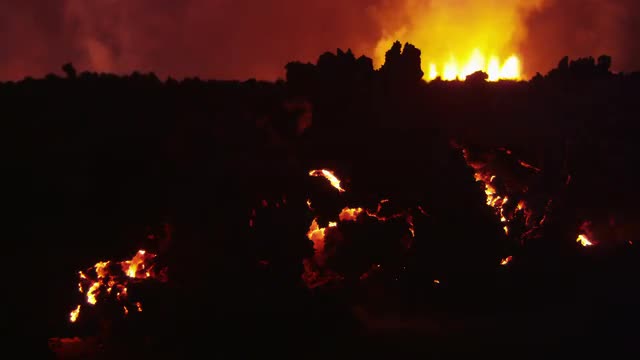 Volcanic Molten Lava Holuhraun Geological Energy Bardarbunga Iceland Europe 