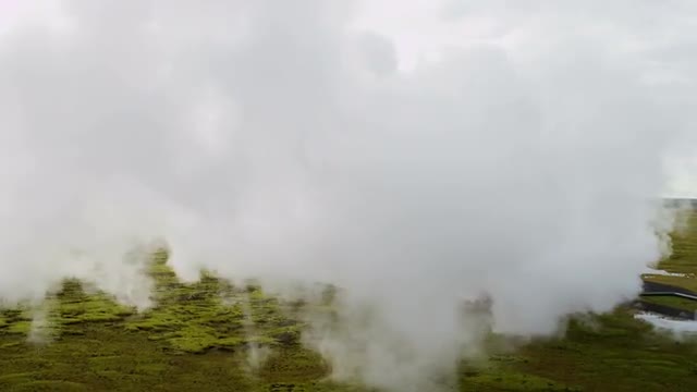 Aerial Industrial Farming Geothermal Power Energy Iceland Europe 