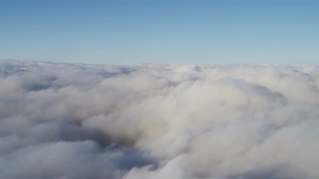 Aerial Flying Above Cumulus Clouds Mid Air Transportation  Outdoors 