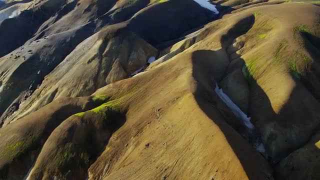 Aerial volcano landscape geology environment mineral rock National Park Iceland 