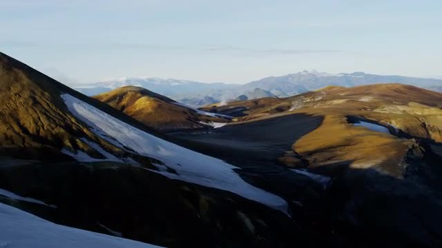 Aerial steam volcanic active area thermal energy Landmannalaugar Iceland Aerial steam volcanic active area thermal energy Landmannalaugar Iceland