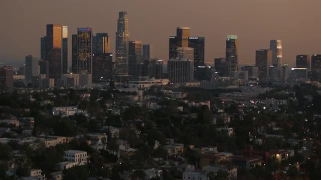 Downtown LA Aerial: Foreground Suburbs