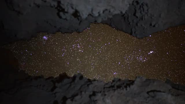 Astrophotography Time Lapse -Universe seen thru Cave- Pan Left 2