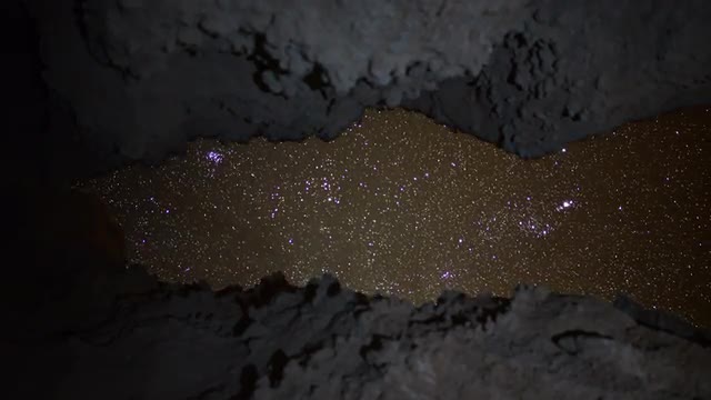 Astrophotography Time Lapse -Universe seen thru Cave-