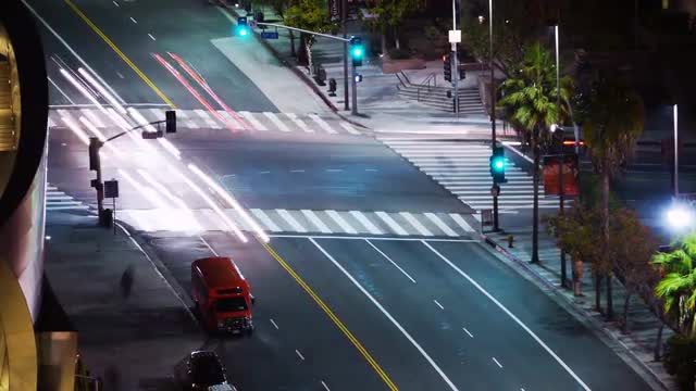 Traffic at Intersection Time Lapse