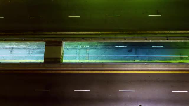 Night Traffic on Street Time Lapse