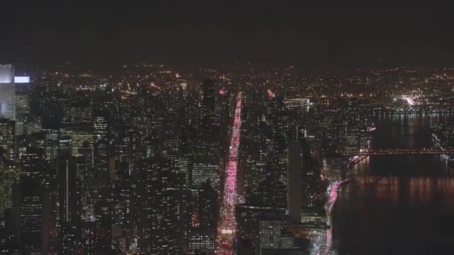 WIDE AERIAL First Avenue to Midtown 