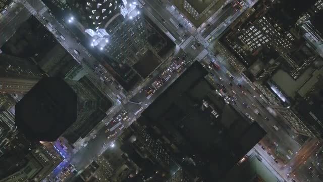 LONG OVERHEAD AERIAL Chrysler Building 