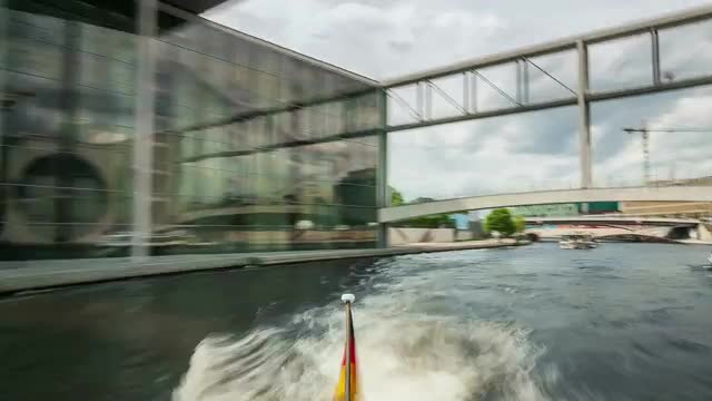 Time lapse sequence on a boat in Berlin