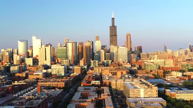 Aerial View of Downtown Chicago