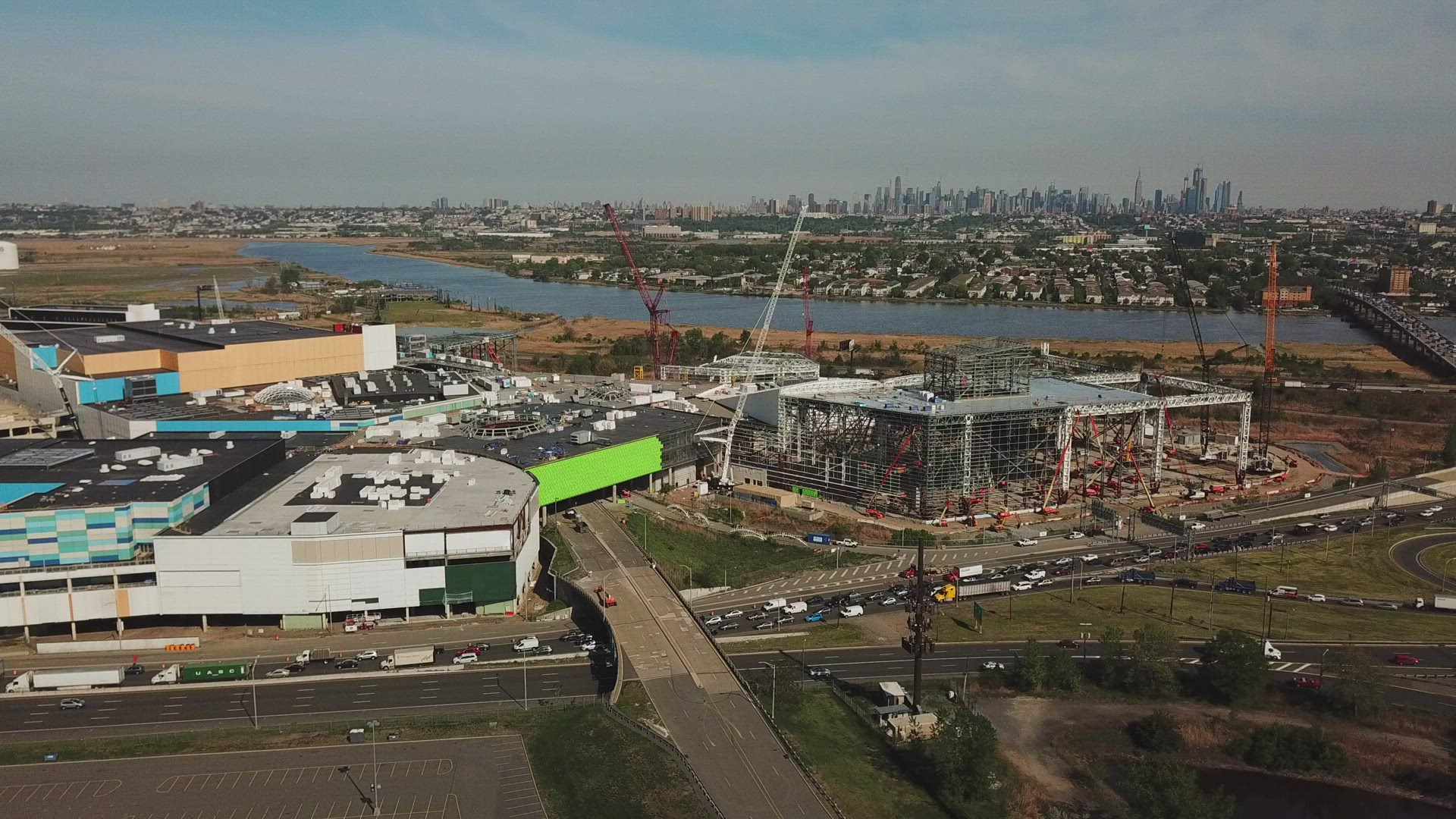 Aerial View of the American Dream Mall Under Construction in the Meadowlands