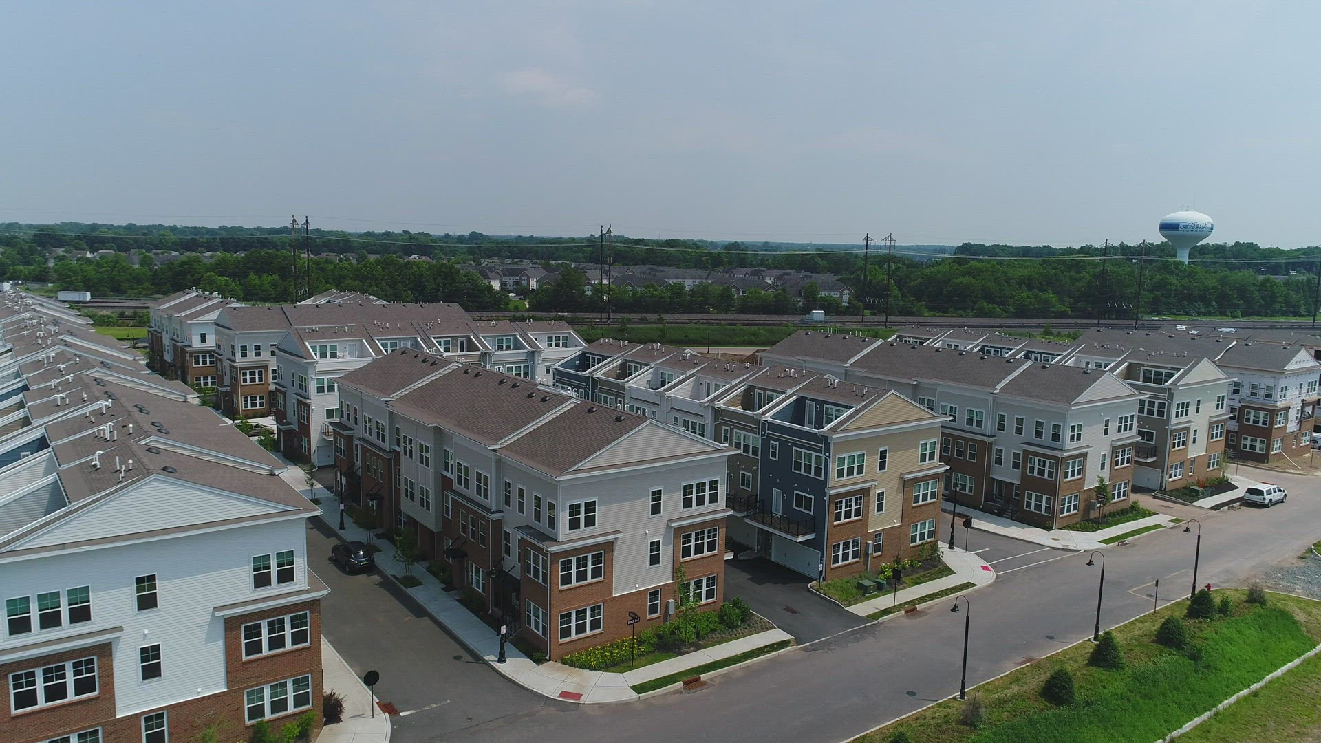 New Construction Townhomes - Crane Shot