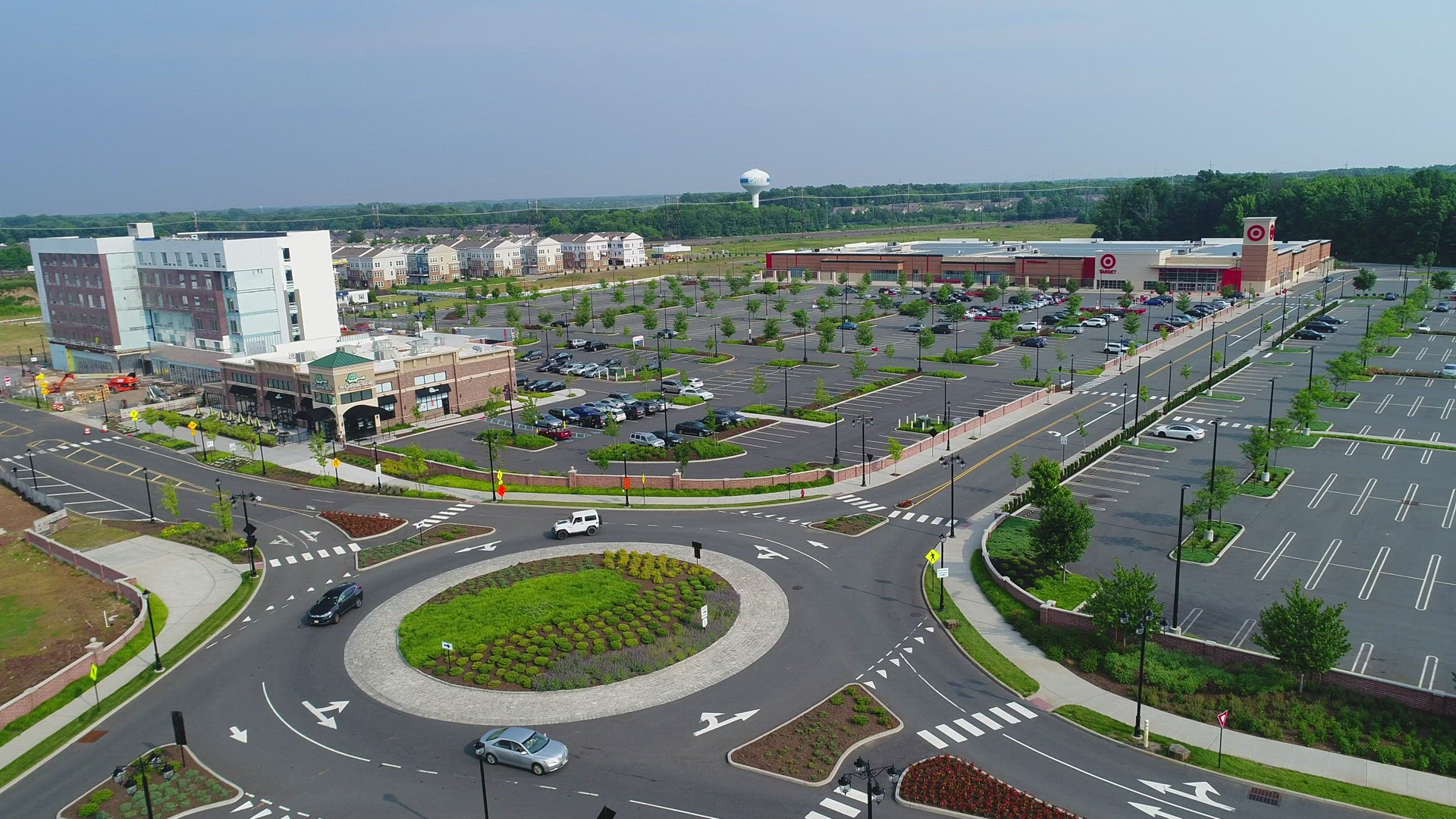 Aerial View of Target Store - Reverse Pull Away Shot