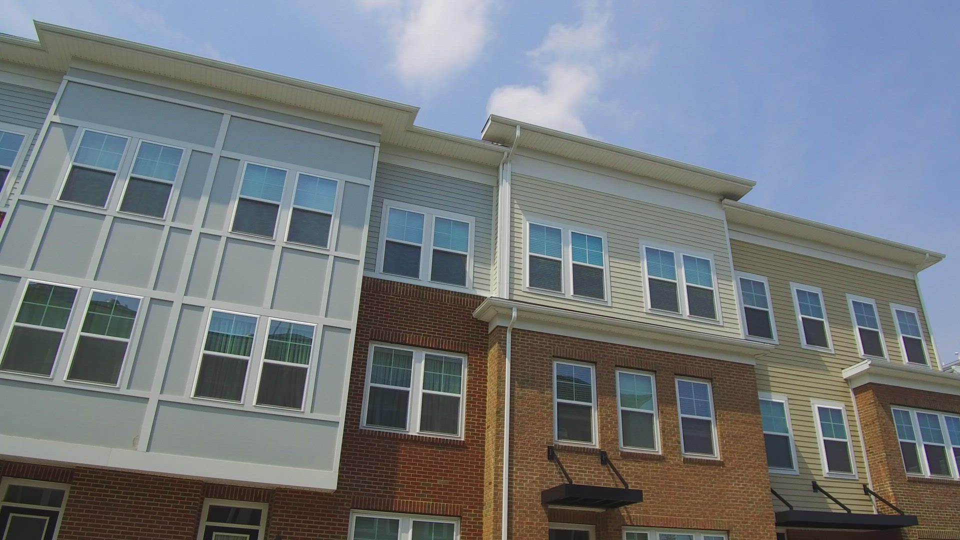 Front View of New Construction Townhome - Tilt Down