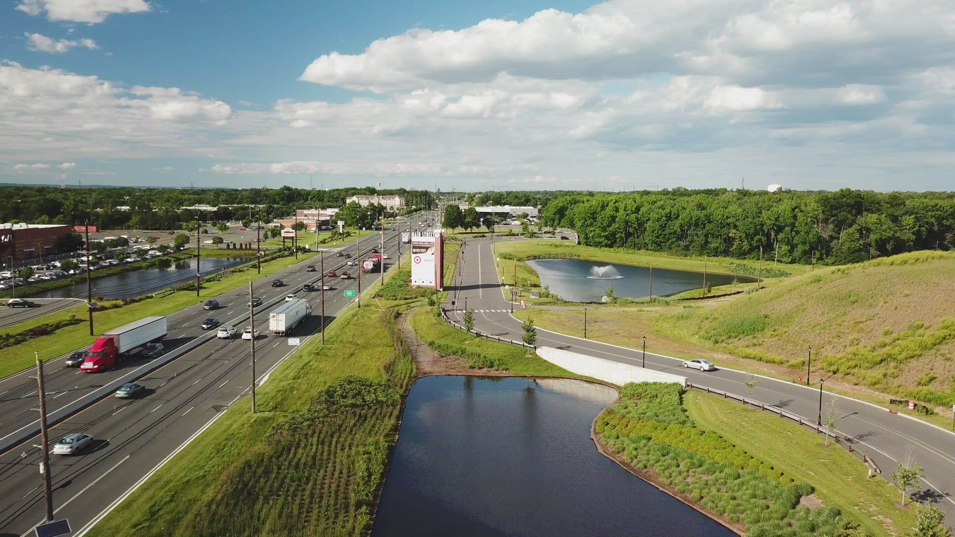 Beautiful View of Route 1 Highway in New Jersey