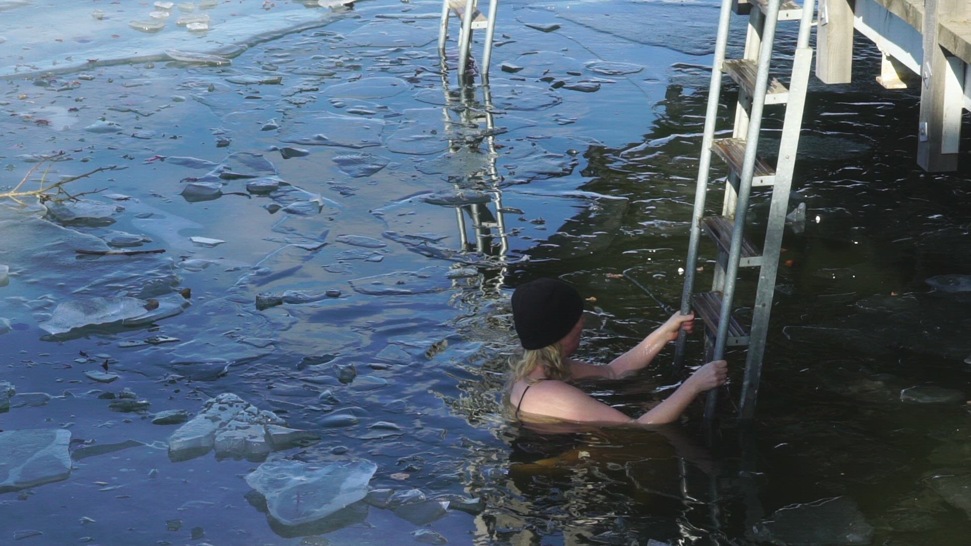 winter swimmer