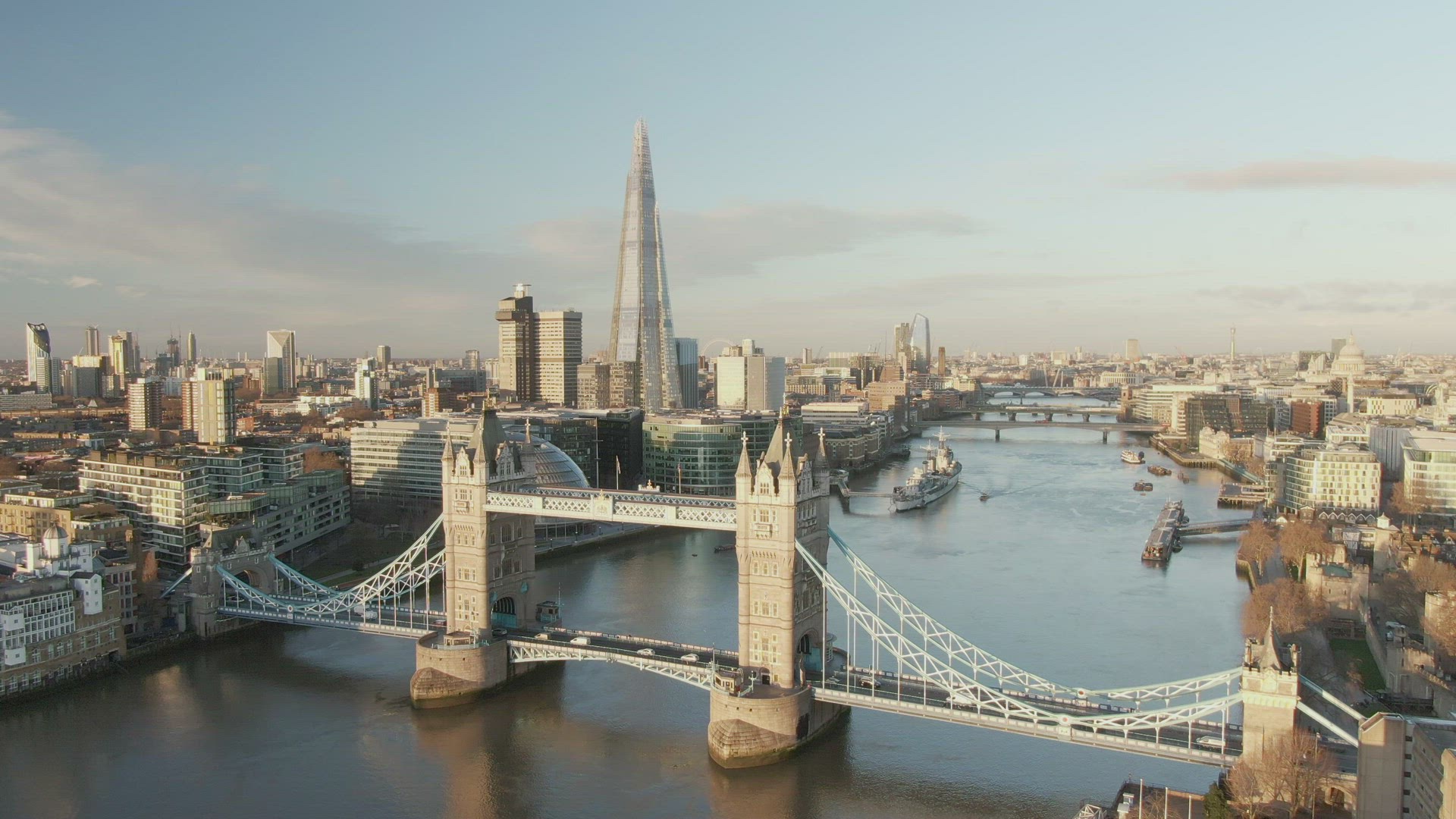Tower Bridge and river Thames, London, UK
