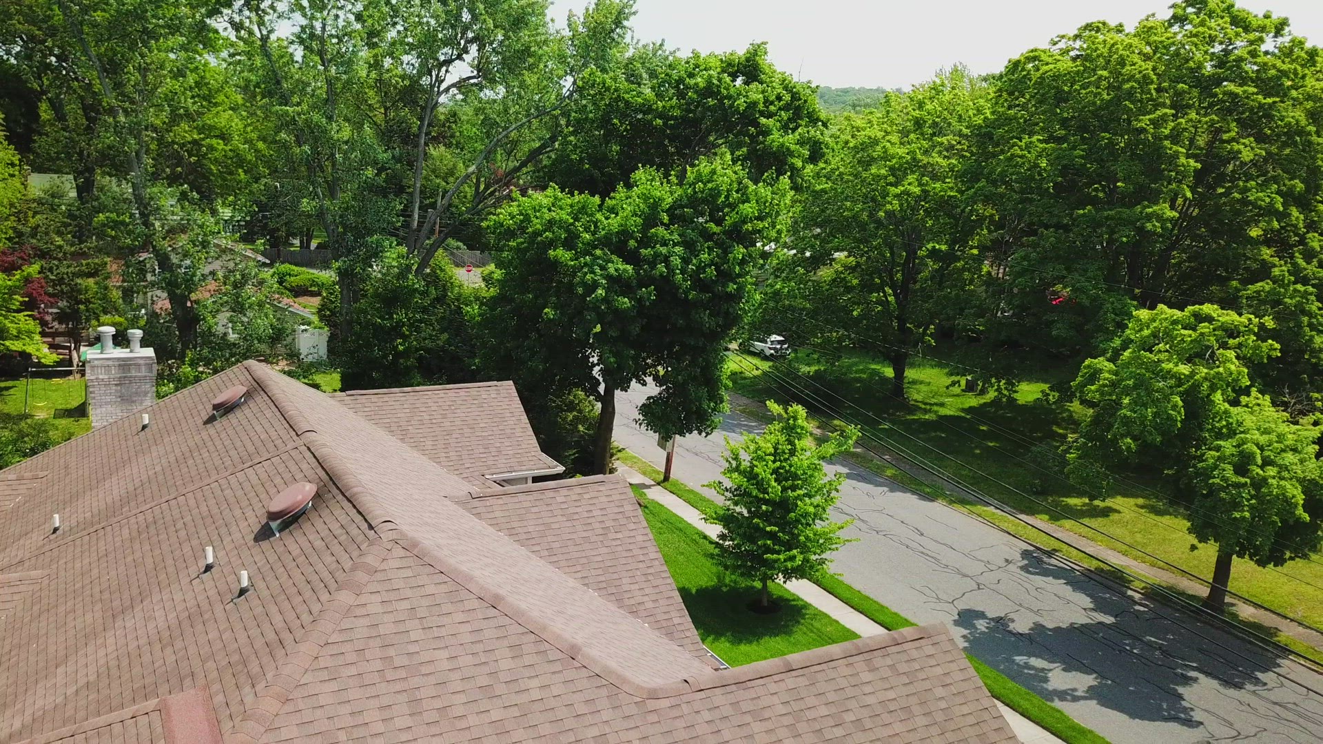 Crane Shot of a Luxury Home Near Alpine New Jersey