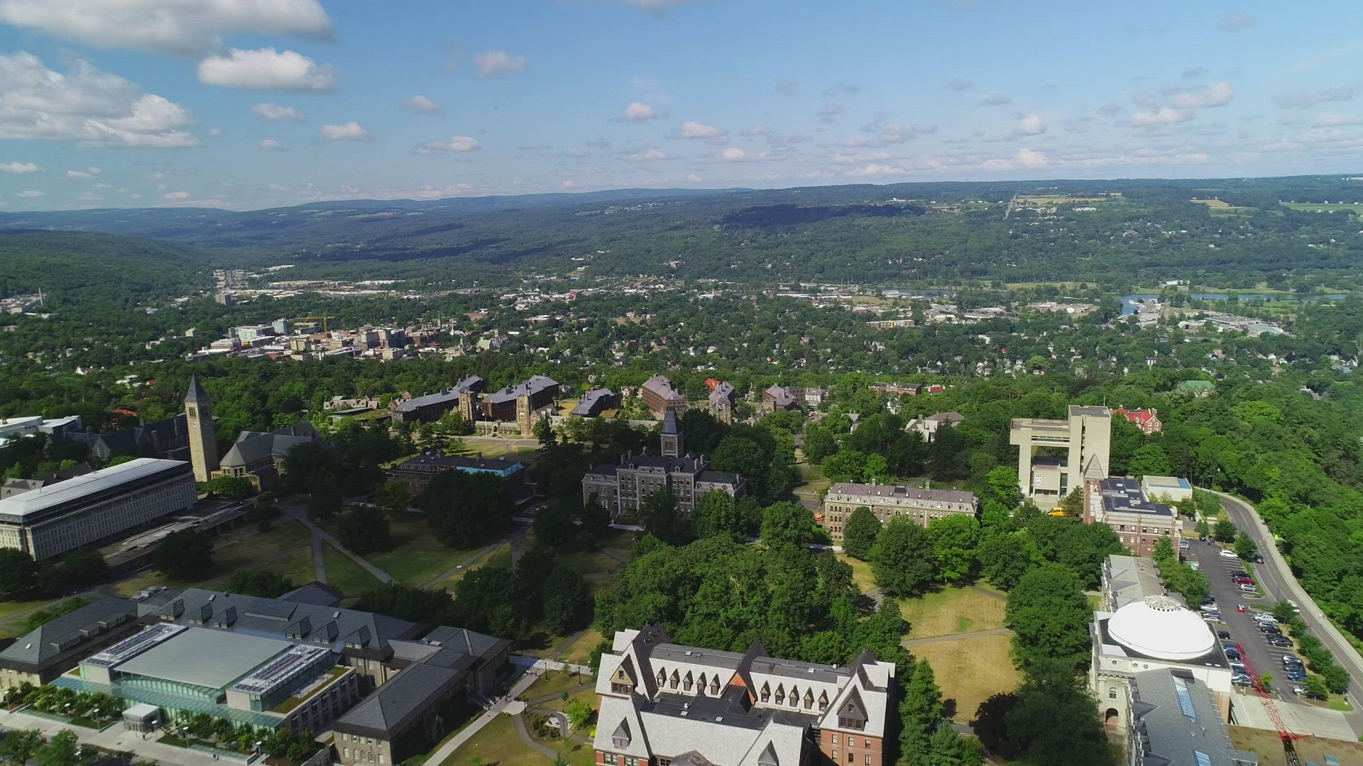 Aerial View of Cornell University Arts Quad