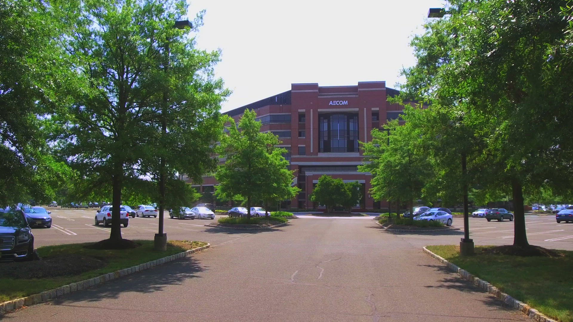 Approaching AECOM Corporate Office Building