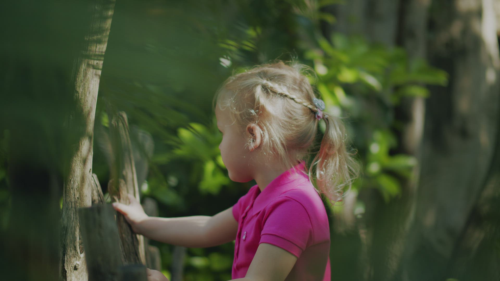 Curious and excited child exploring the world