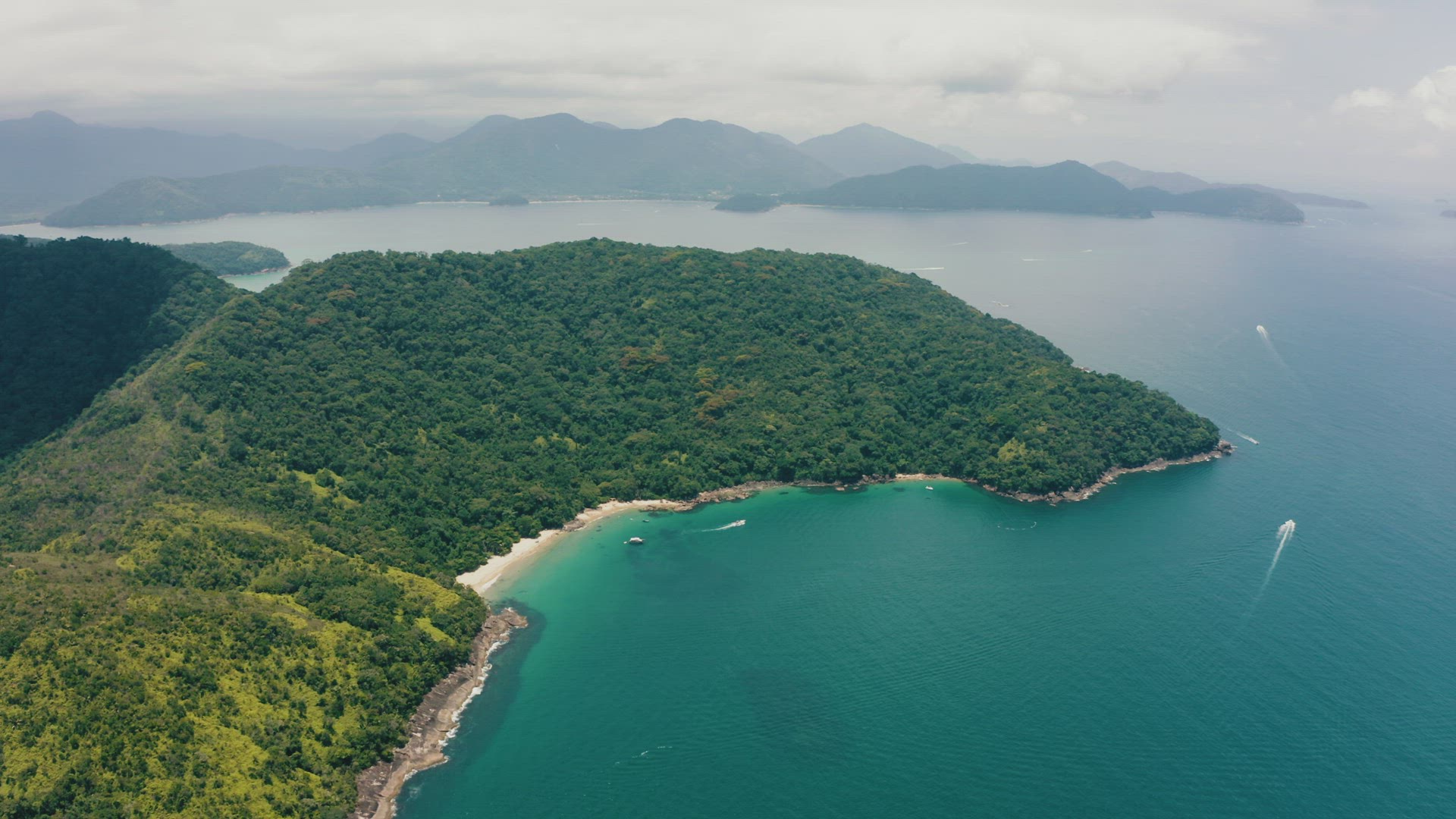 island mountain ubatuba brazil coastline ocean aerial overview travel holiday nature landscape 