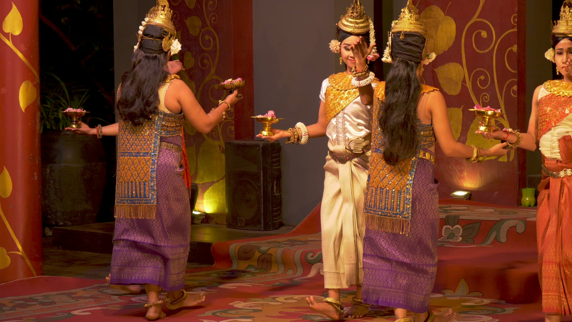 Cambodia ballet show, medium high speed static
