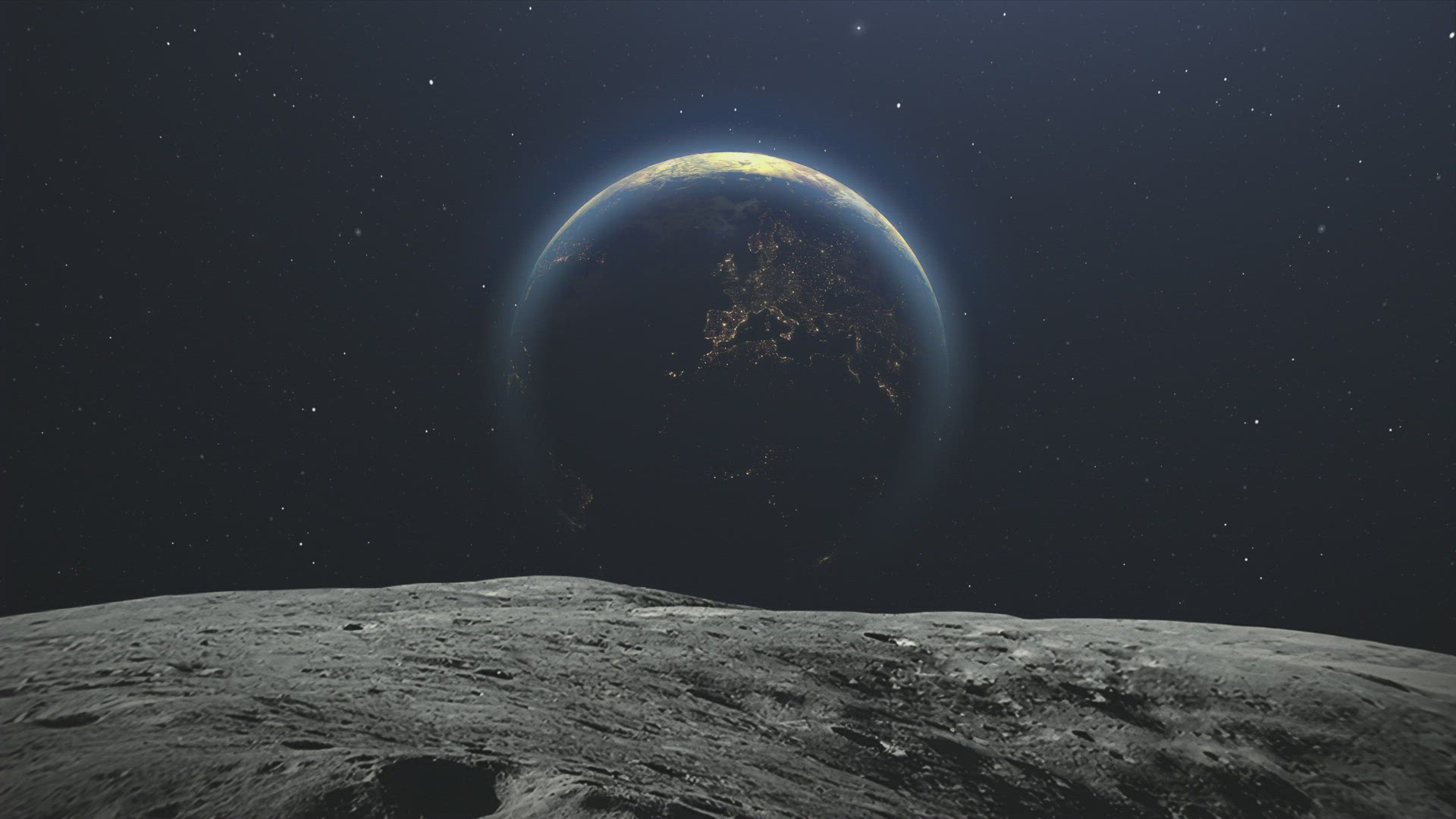 Planet Earth seen from Moon