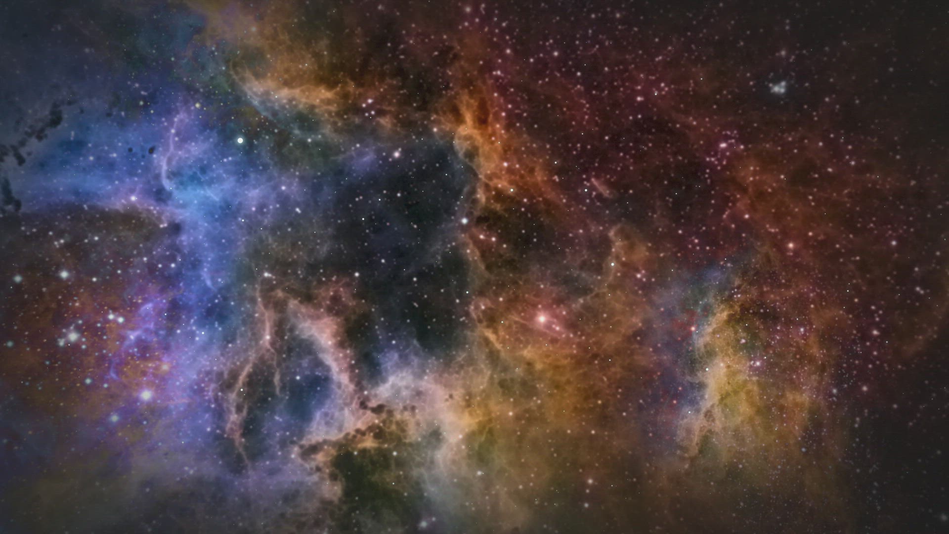 Blue and yellow starfield