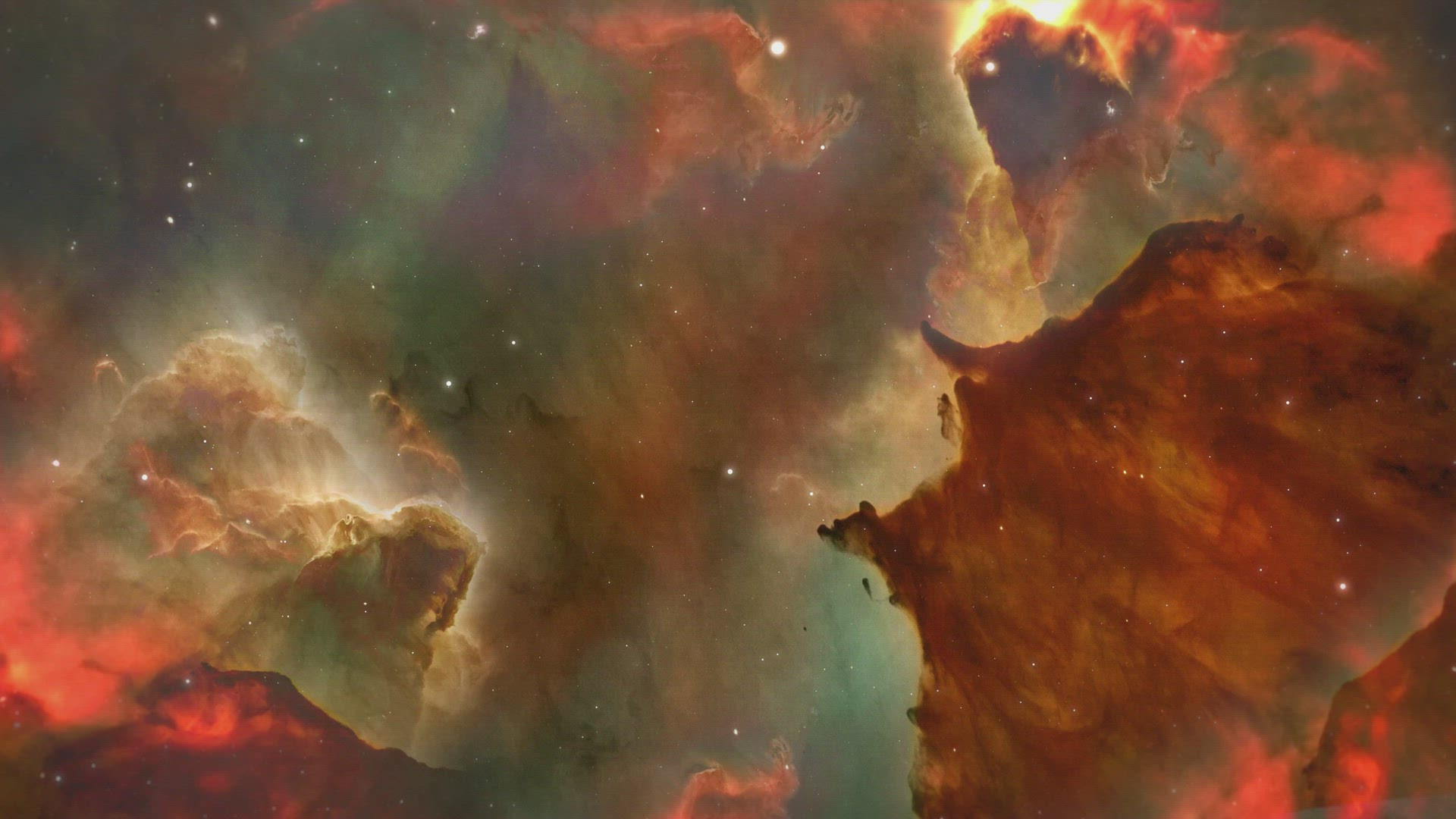 Colorful starfield in space