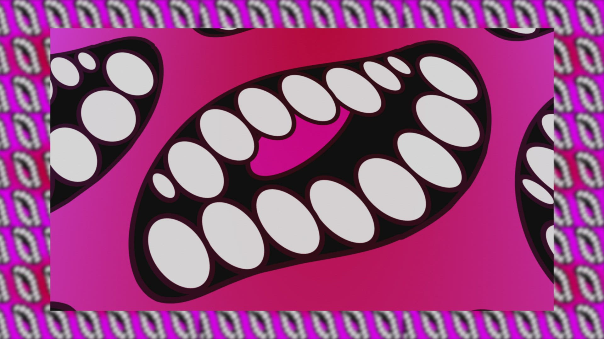 Textile with teeth shapes, animation
