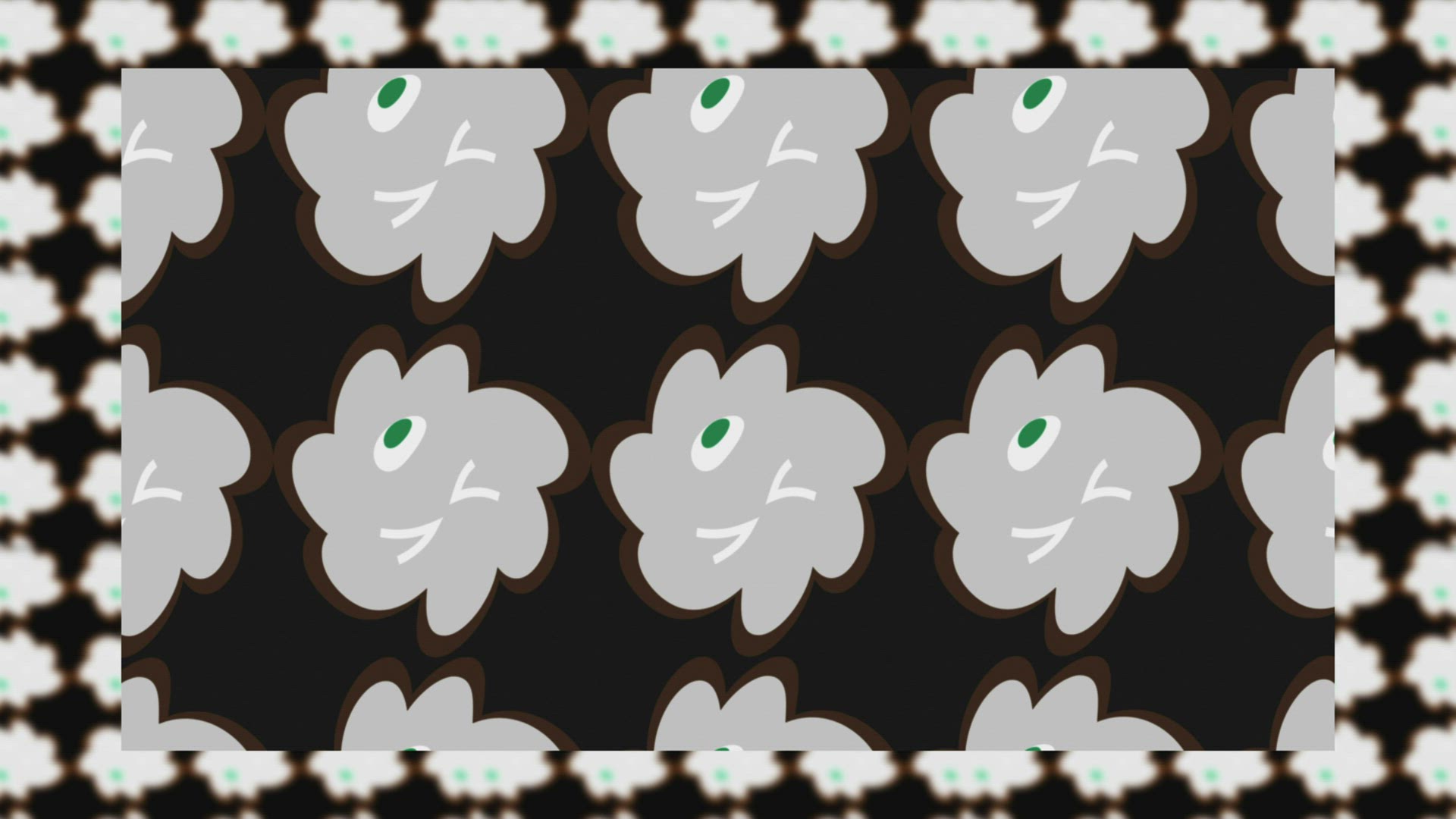 Gray clouds pattern, animation