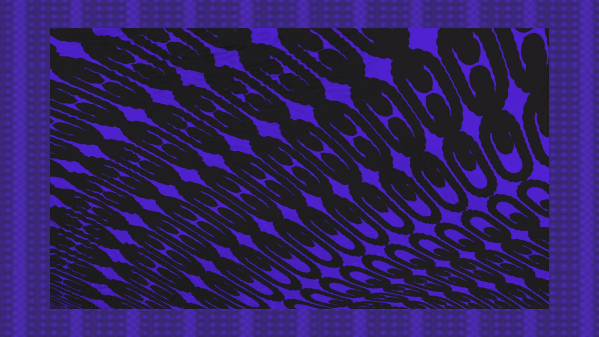 Black chain pattern on blue background, animation