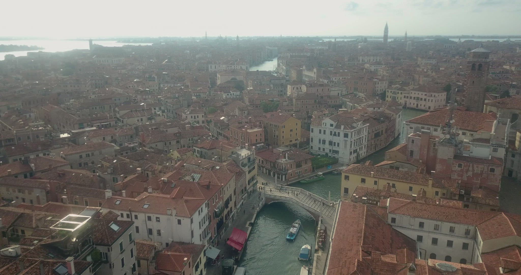 Grand Canal, Venice, Italy Aerial